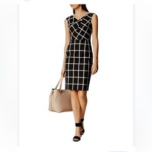 Karen Millen Windowpane Check Dress, Size US 6